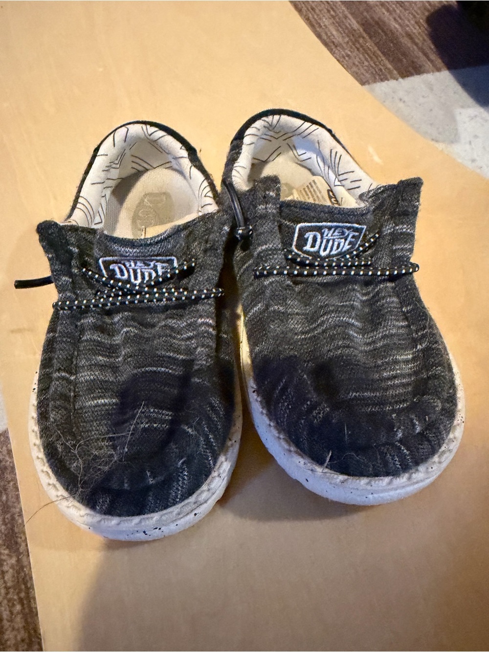 Hey Dude Kids Charcoal Slip-On Sneakers